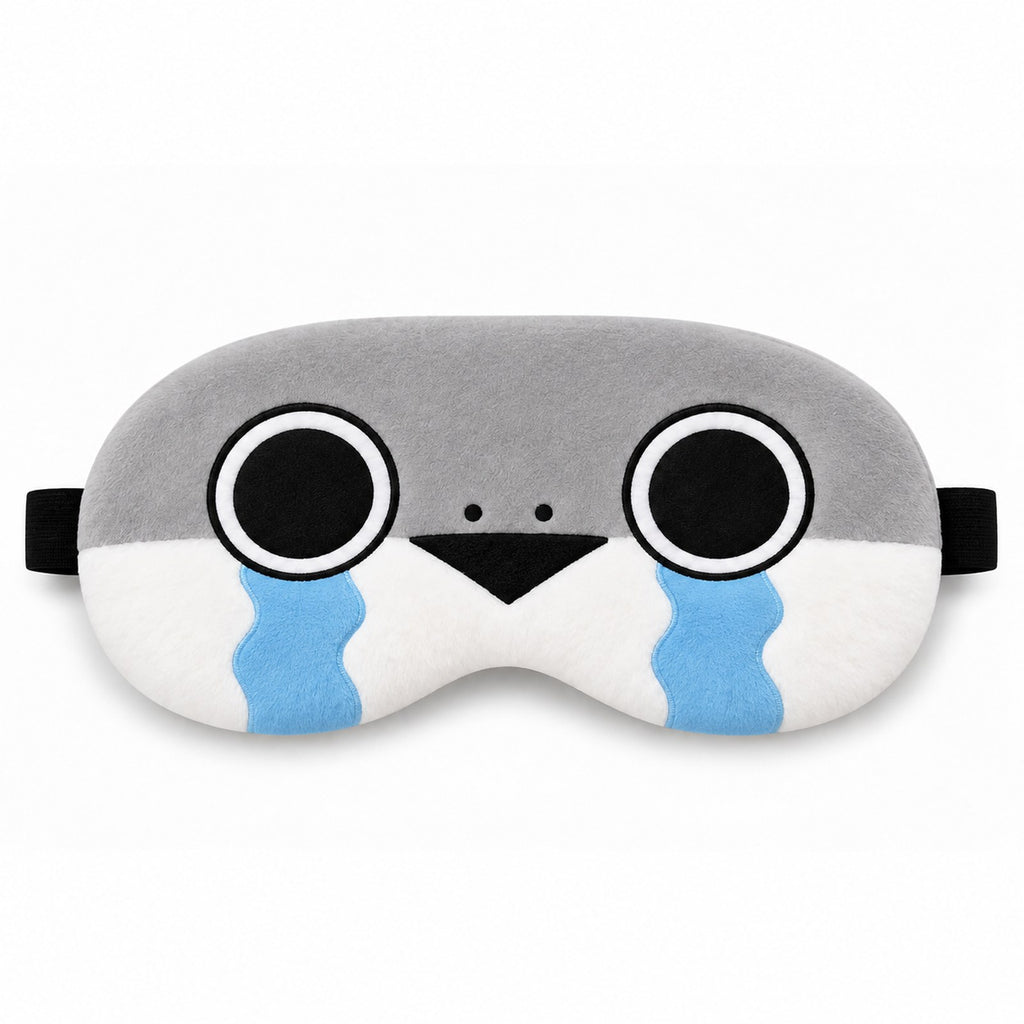 Sacabambaspis Sleep Mask Cute Grey Plush Fish Eye Mask Funny Meme Sleeping Mask boogzel_clothing