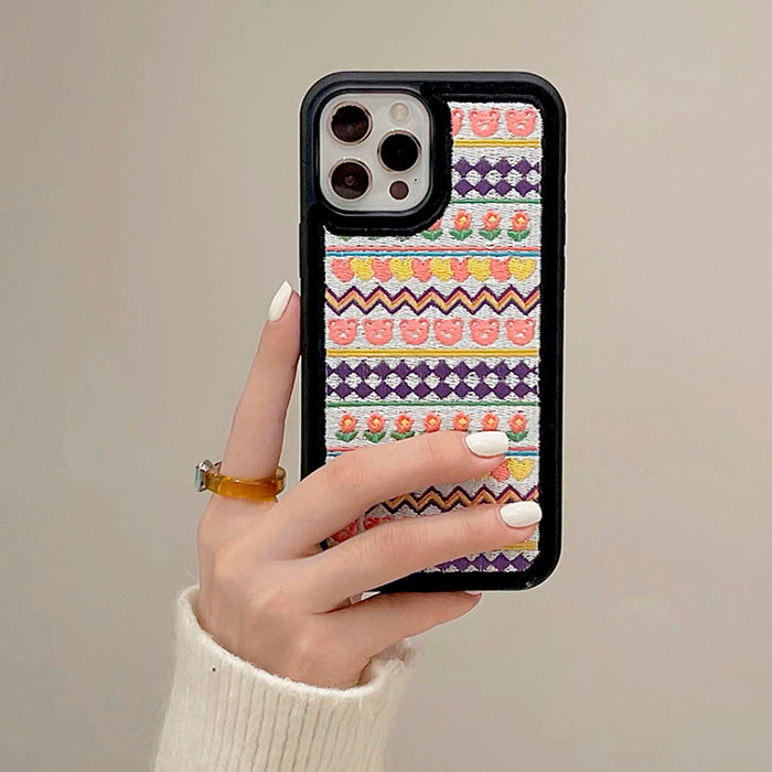 cute embroidered iphone case boogzel apparel
