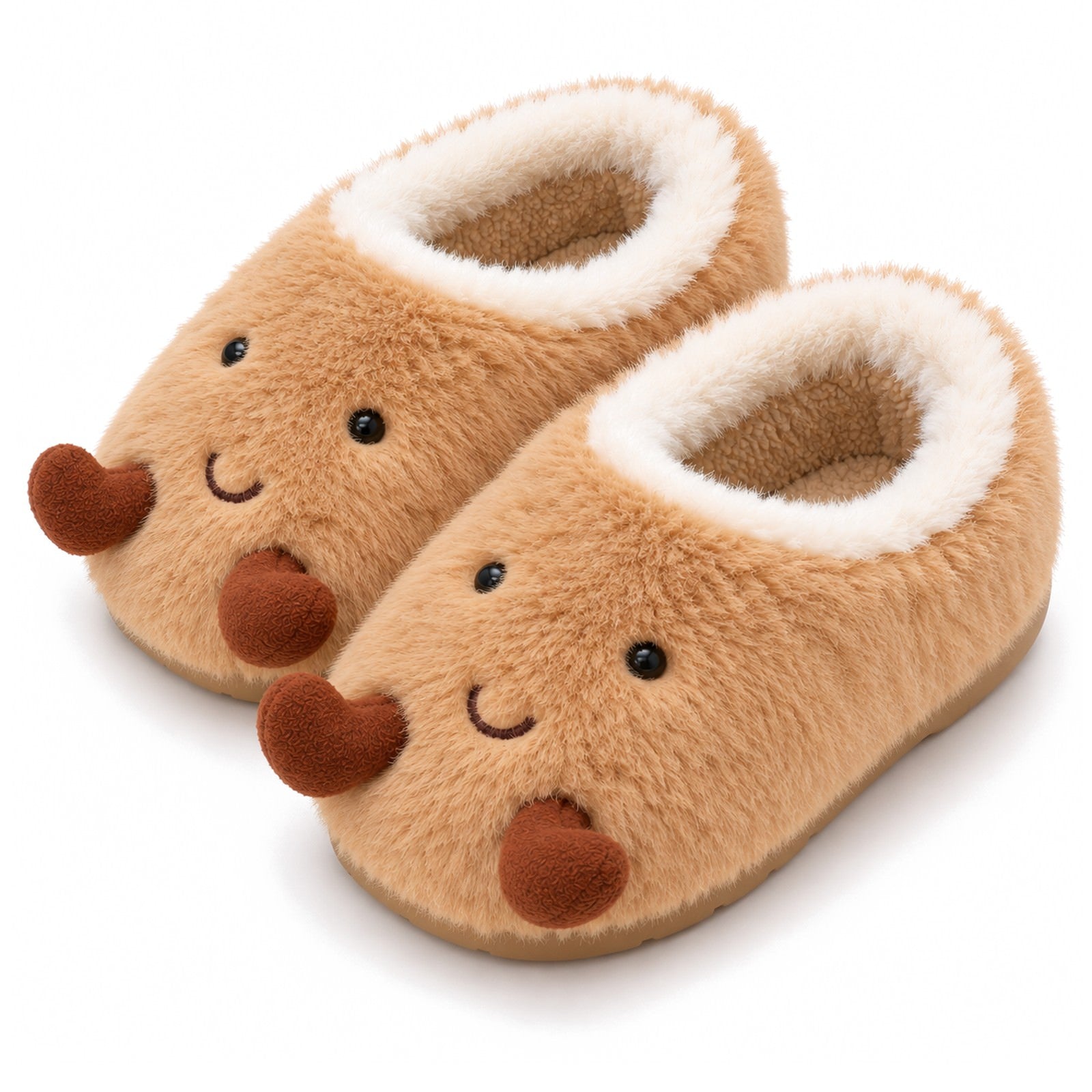 Cute_Bread_Plush_Slippers_Light_Brown_Baguette_Slippers_Cozy_Closed_Back_House_Slippers_Kawaii_Gift_boogzel_clothing