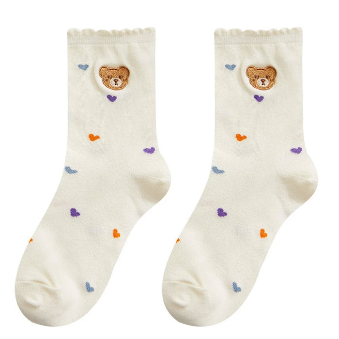 bear embroidered socks boogzel apparel