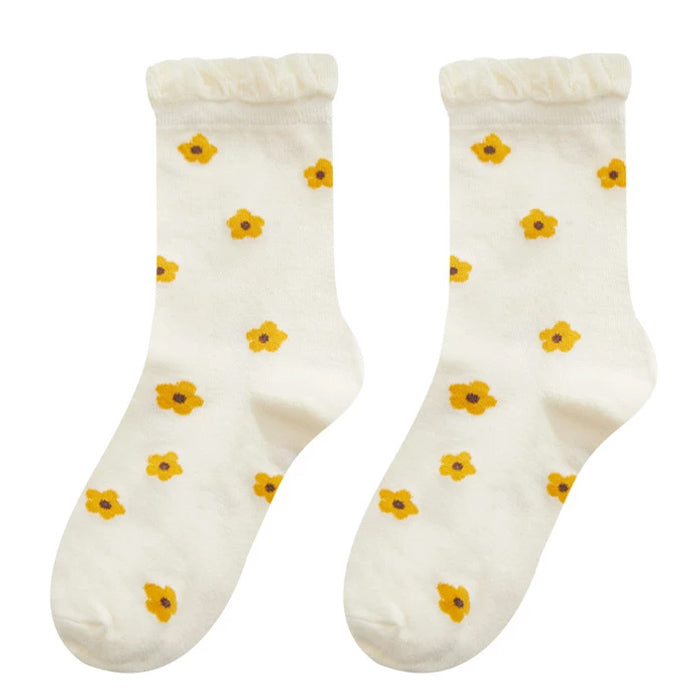 sunflower embroidered socks boogzel apparel