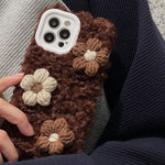 brown crochet iphone case boogzel apparel