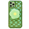 green flower checkered iphone case boogzel apparel