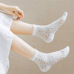 floral white socks boogzel apparel