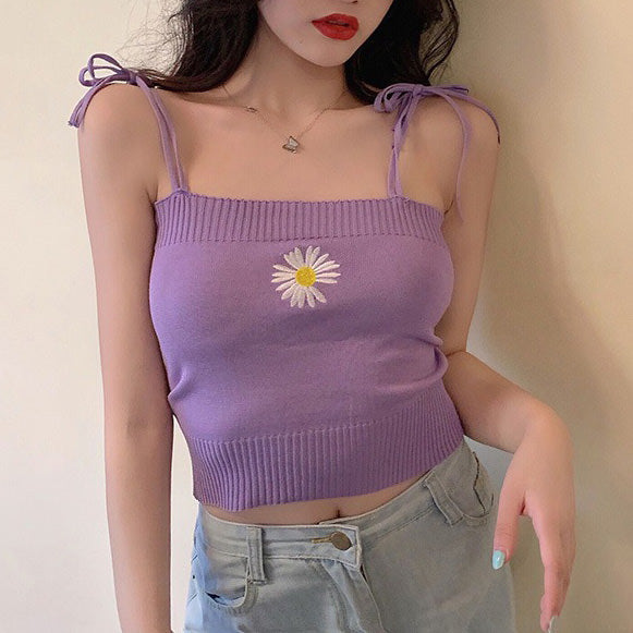 daisy embroidery shirt boogzel apparel aesthetic clothes