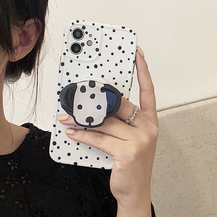 black and white dot iphone case boogzel apparel