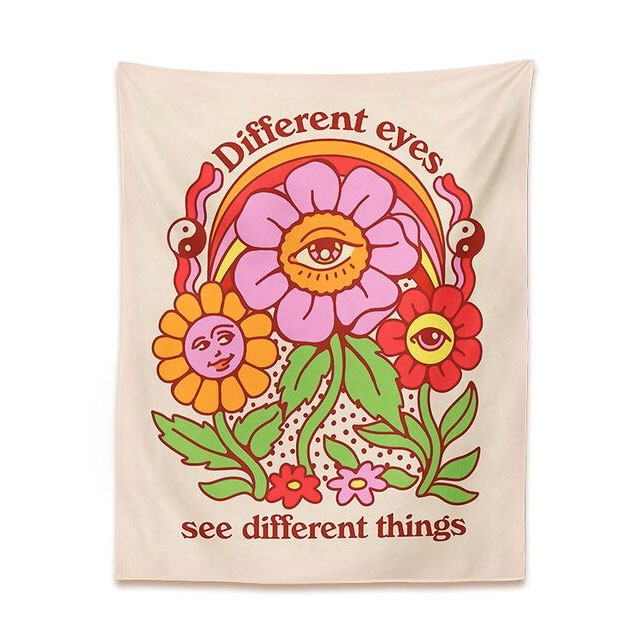 Different Eyes See Different Things Tapestry boogzel apparel b