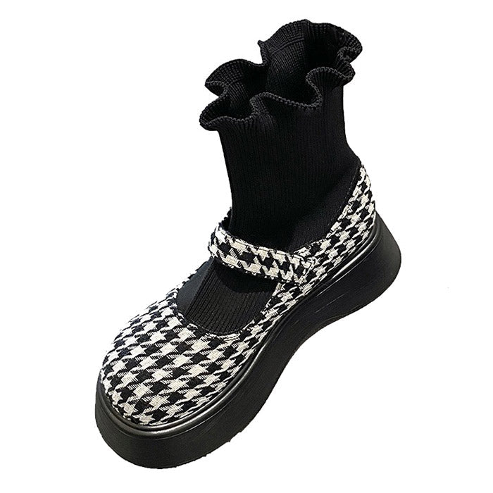 Dogtooth Check Sock Sandals boogzel apparel Dogtooth Check Sock Sandals boogzel apparel grandmacore