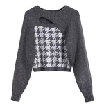 dogtooth check sweater boogzel apparel