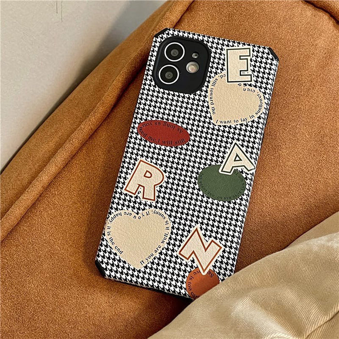houndstooth print iphone case boogzel apparel