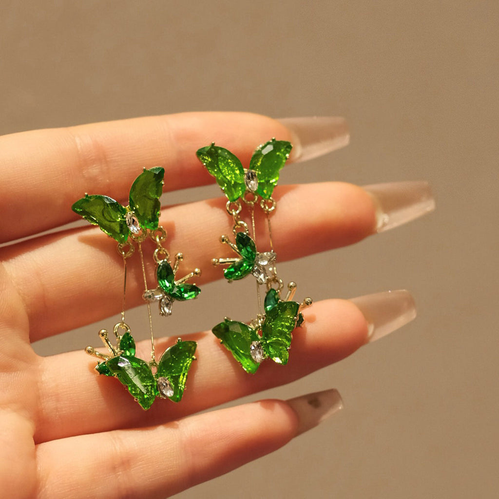 Fairy-Butterfly-Green-Earrings