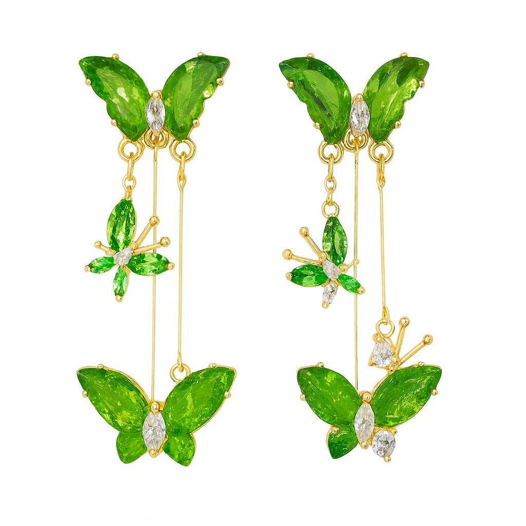 Fairy-Butterfly-Green-Earrings