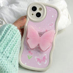 pink butterfly phone case boogzel apparel