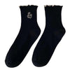 black flower socks boogzel apparel