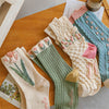 aesthetic floral socks boogzel apparel