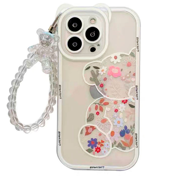 floral bear iphone case boogzel apparel