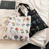 floral embroidery tote bag boogzel apparel