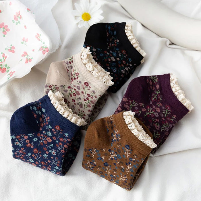 floral ruffle socks boogzel apparel
