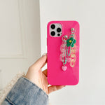 pink arcylic chain iphone case boogzel apparel
