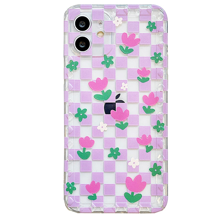 flower checker iphone case boogzel apparel