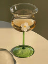 Flower-Designed Asymmetric Aesthetic Glass boogzel clothing