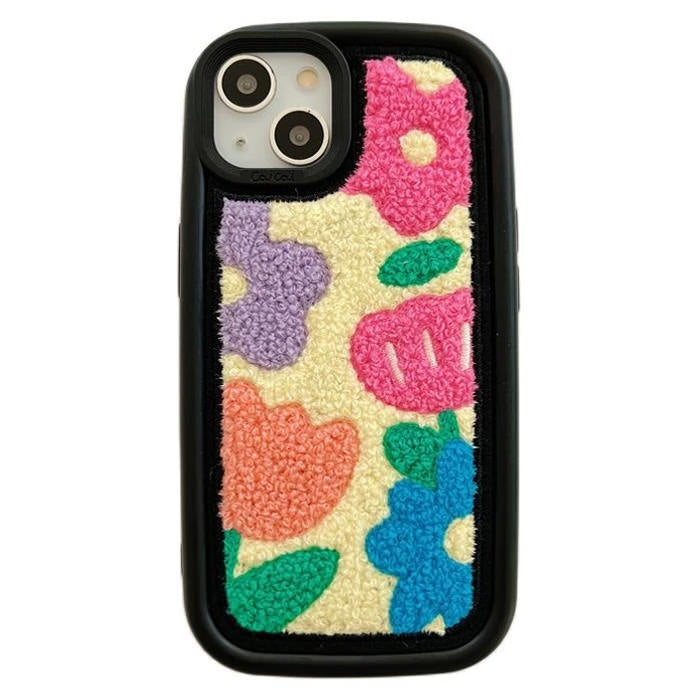 flower embroidered iphone case boogzel apparel