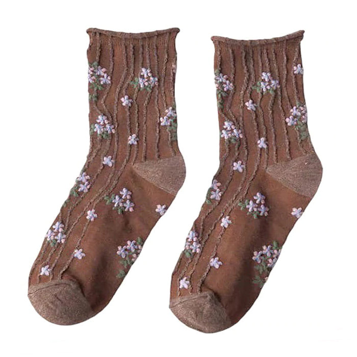 flower embroidery socks boogzel apparel