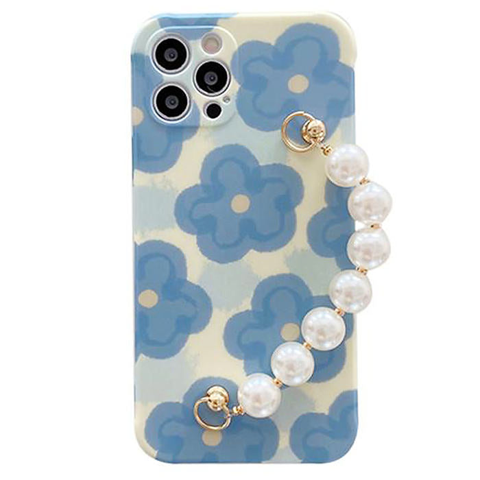 flower pearl chain iphone case boogzel apparel