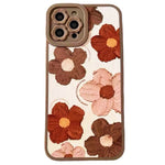brown flowers iphone case boogzel apparel