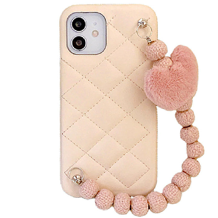 fluffy heart chain iphone case boogzel apparel