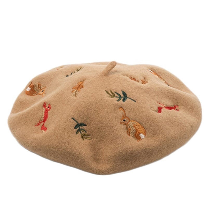 forest embroidered beret boogzel apparel