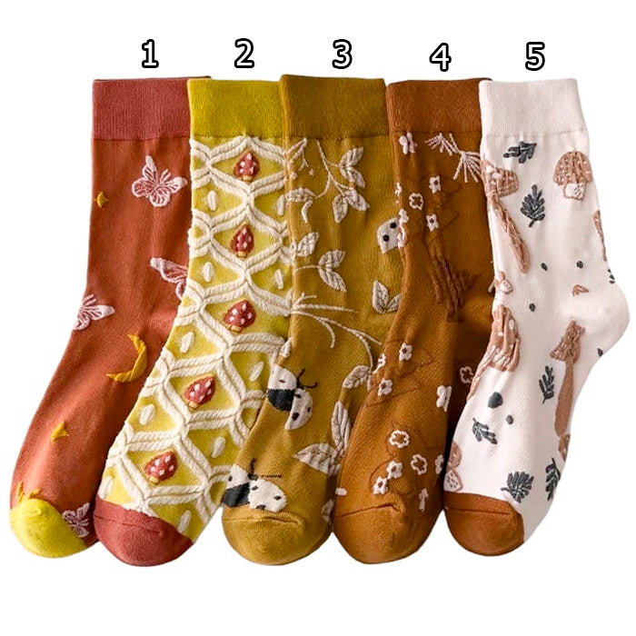 forest embroidered socks boogzel apparel