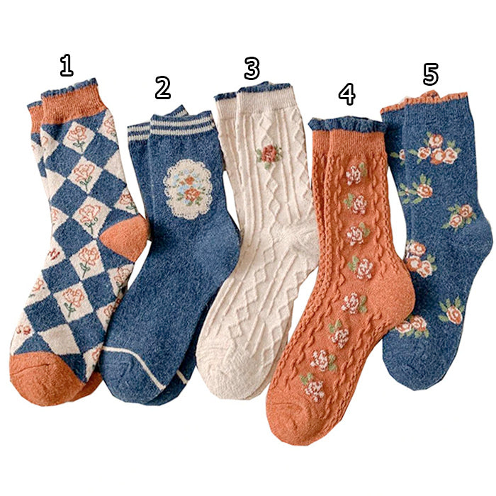 floral aesthetic socks boogzel apparel