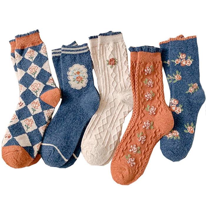 floral wool socks boogzel apparel
