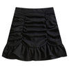 French Summer Ruched Mini Skirt