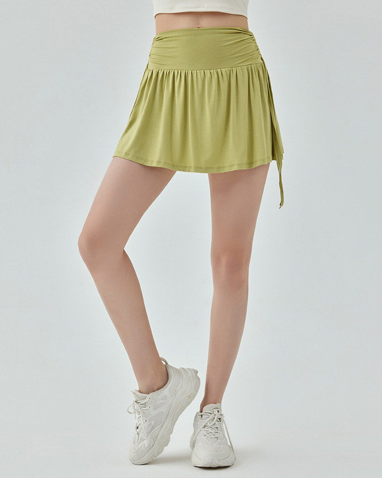 mini tennis skirt in green - lime green tennis skirt - boogzel tennis goods