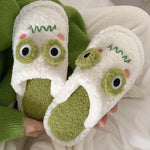 frog fuzzy slippers boogzel apparel