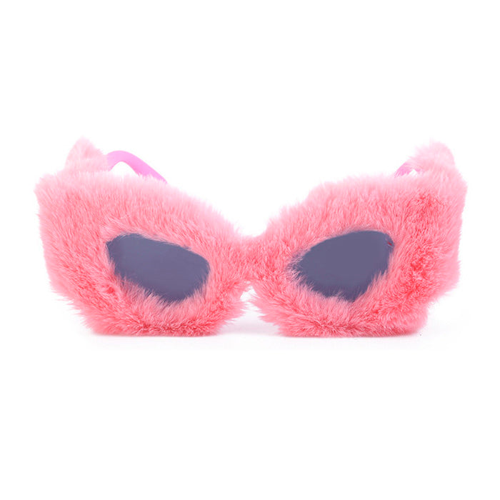 fuzzy cat eye sunglasses boogzel apparel