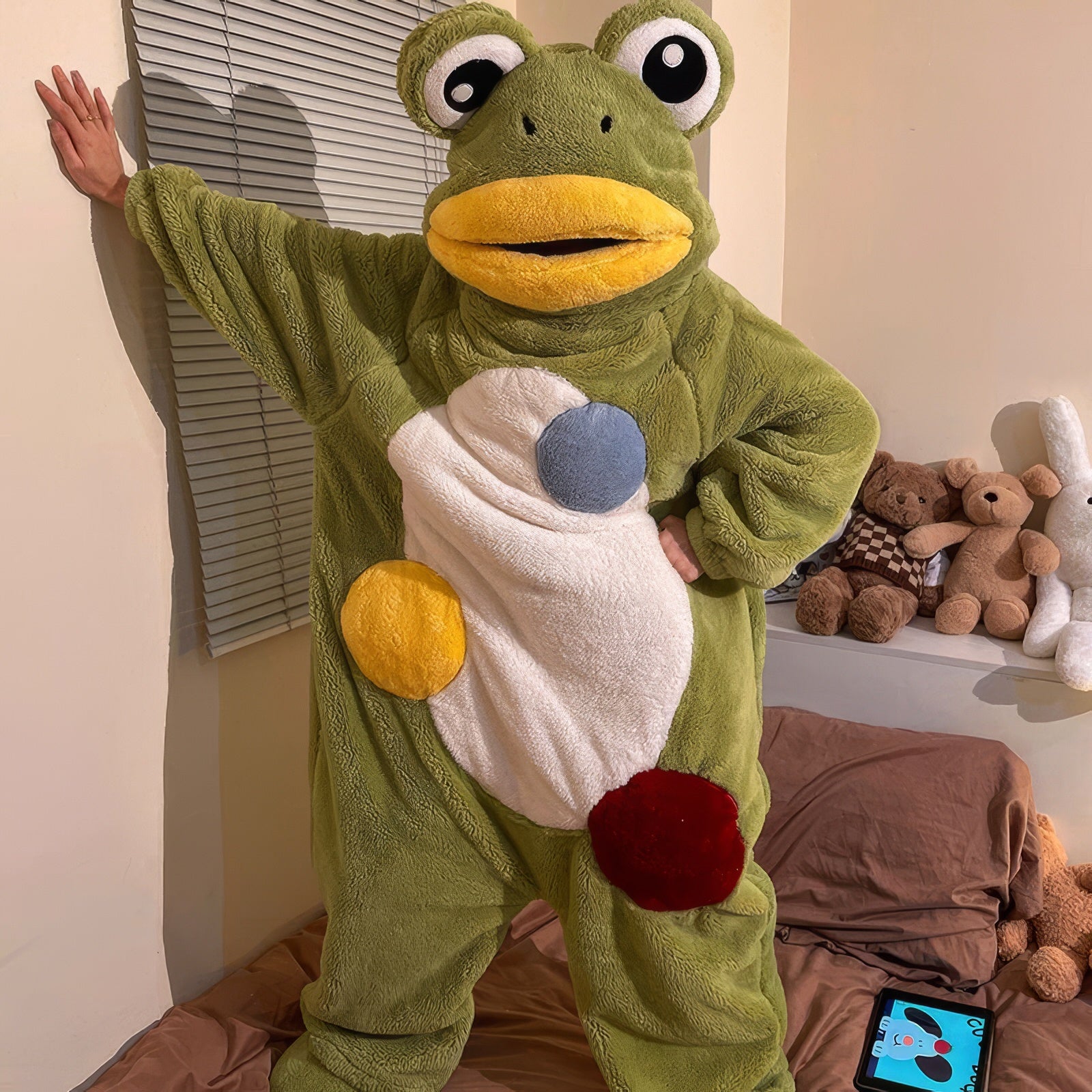 Fuzzy-Green-Yellow-Party-Frog-Onesie_