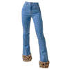 fuzzy leopard trim jeans boogzel apparel