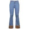 fuzzy leopard trim jeans boogzel apparel