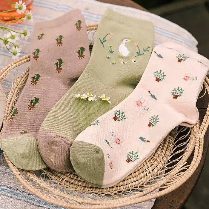 plant print socks boogzel apparel