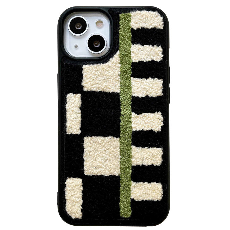 geometric plush iphone case boogzel apparel
