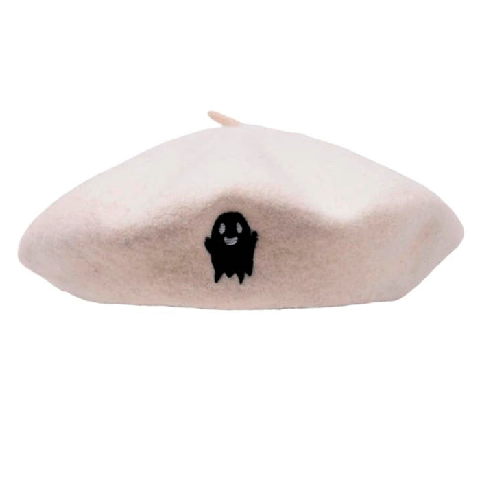 ghost embroidered beret boogzel apparel