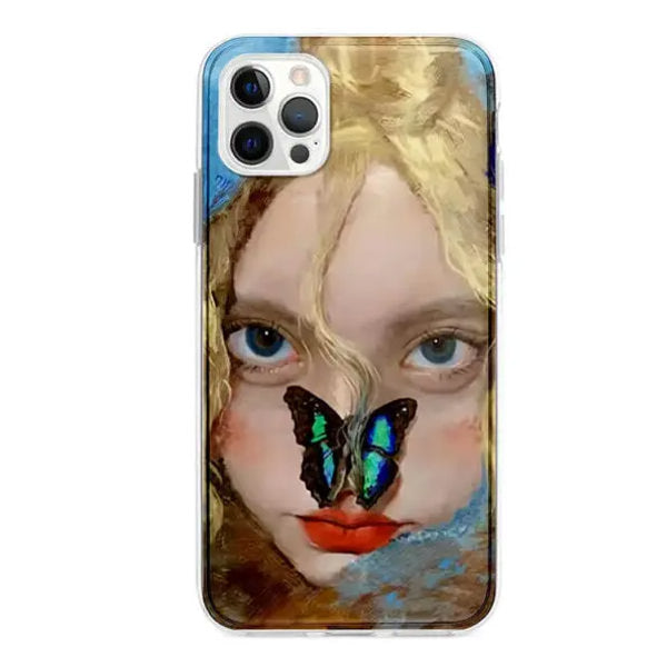 Girl with Butterfly iPhone Case boogzel