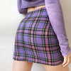 purple mini plaid skirt boogzel apparel