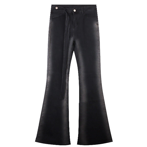 black skinny flare jeans boogzel apparel