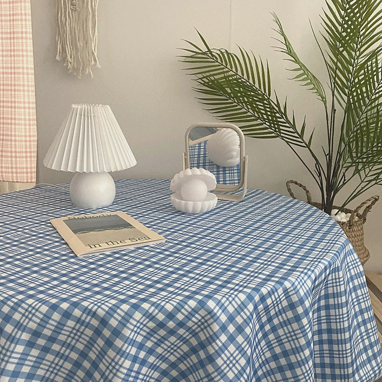 blue plaid tablecloth boogzel apparel