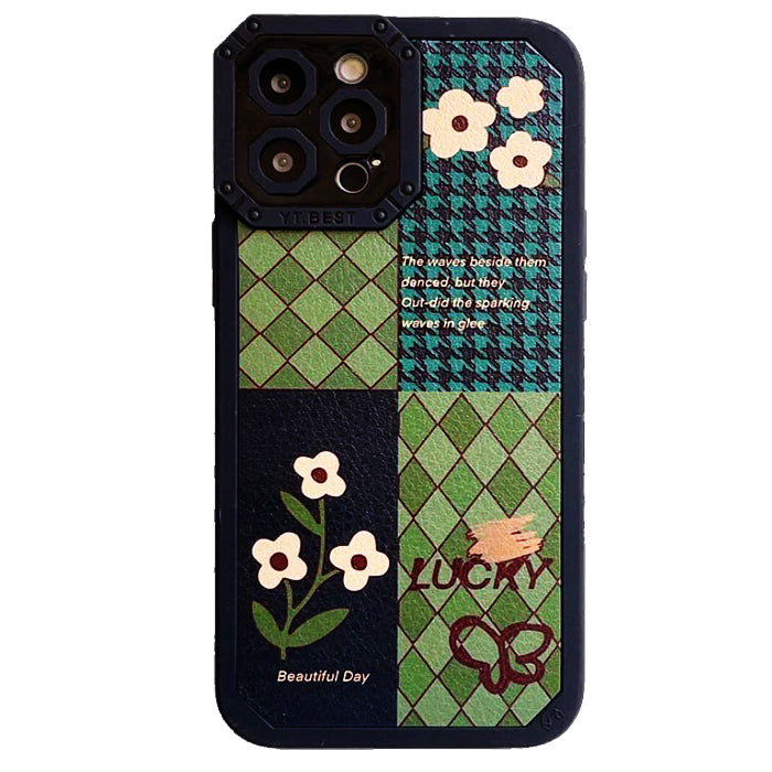 green argyle patchwork iphone case boogzel apparel