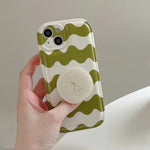 green wave pattern iphone case boogzel apparel
